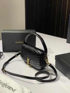 Ysl voltaire womens bag with og box(83 1crocodile)