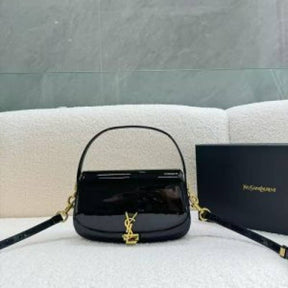Ysl voltaire womens bag with og box(83 1 mirror black)