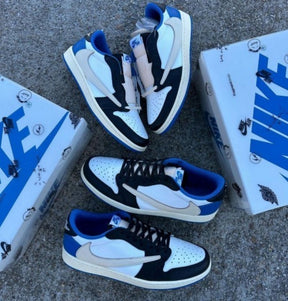 NO COVER Jordan 1 Low Fragment X Travis Scott Without Plastic Packing Semi UA