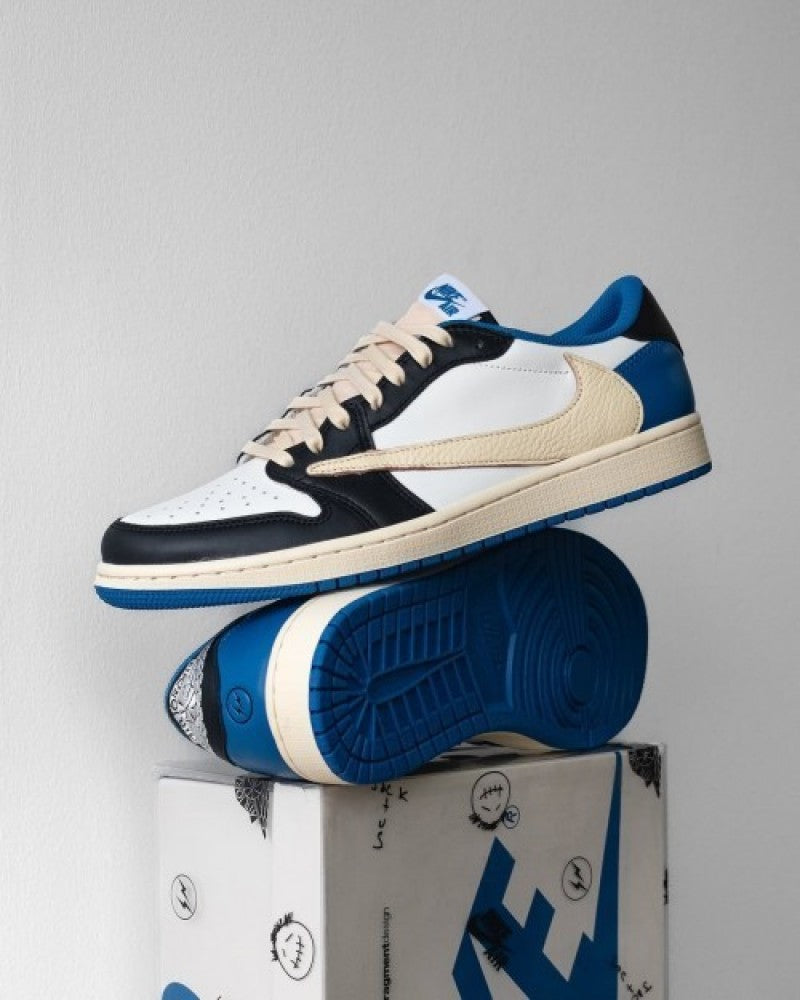 NO COVER Jordan 1 Low Fragment X Travis Scott Without Plastic Packing Semi UA