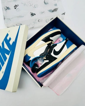 NO COVER Jordan 1 Low Fragment X Travis Scott Without Plastic Packing Semi UA