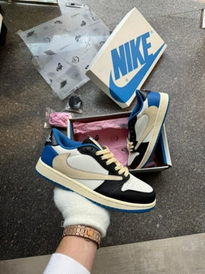 NO COVER Jordan 1 Low Fragment X Travis Scott Without Plastic Packing Semi UA