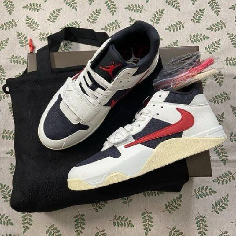 Nikee Air Jordan 1 x Travis Scott JumpMan Jack University Red Semi UA EXTRA LACES N BAG