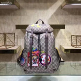 Gucci  GG  Supreme  Donald  Duck  Premium  Quality  Backpack  With  Dust  Bag  G460029  Brown
