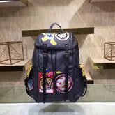 Gucci  GG  Supreme  Donald  Duck  Premium  Quality  Backpack  With  Dust  Bag  G460029  Black