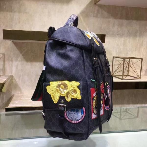 Gucci  GG  Supreme  Donald  Duck  Premium  Quality  Backpack  With  Dust  Bag  G460029  Black