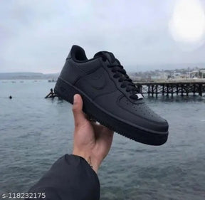 Nikee AirForce 1 Low 07 Triple Black UA Quality With Dust Bag Hand Carry Bag