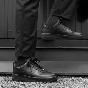 Nikee AirForce 1 Low 07 Triple Black UA Quality With Dust Bag Hand Carry Bag