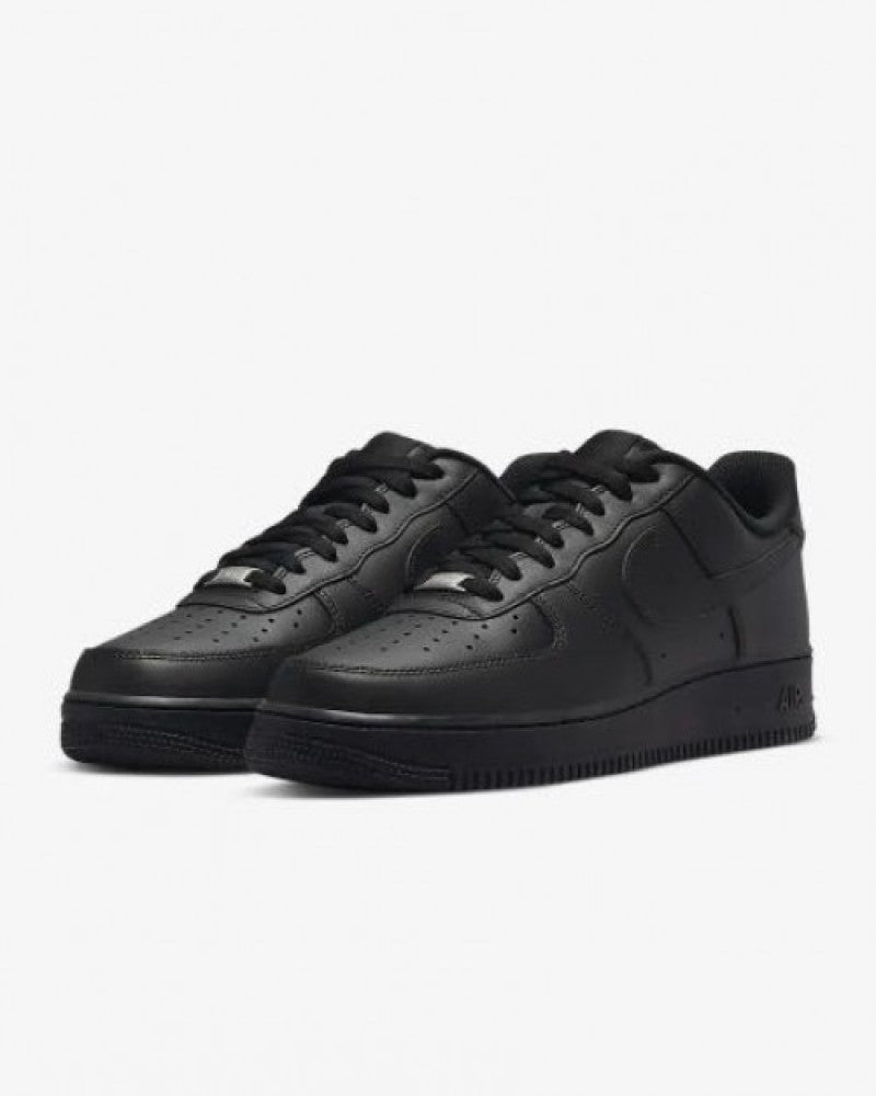 Nikee AirForce 1 Low 07 Triple Black UA Quality With Dust Bag Hand Carry Bag