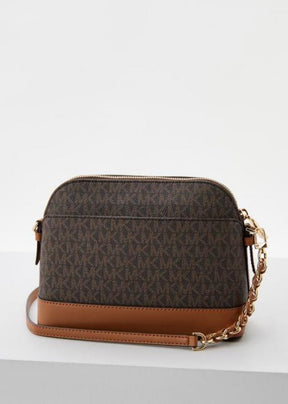 Michael  kors dome crossbody bag with og box(23032 coffe  brown)