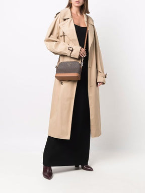 Michael  kors dome crossbody bag with og box(23032 coffe  brown)