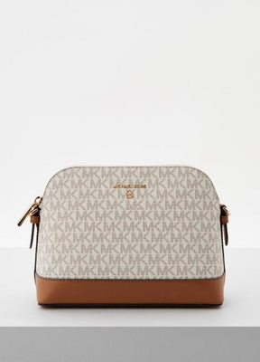 Michael  kors dome crossbody bag with og box(23032 biege  brown)