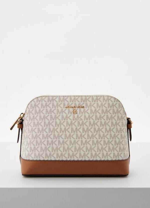 Michael  kors dome crossbody bag with og box(23032 biege  brown)