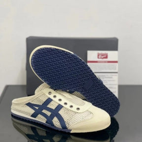 Onitsuka Tiger Mexico 66 Sabot Half Cut Shoe Cream Navy Fix #114