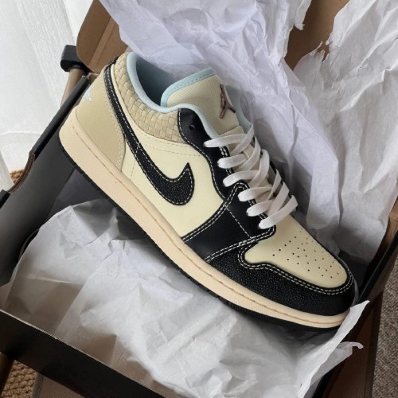 Nikee Air Jordan 1 Low Coconut Milk Black 115