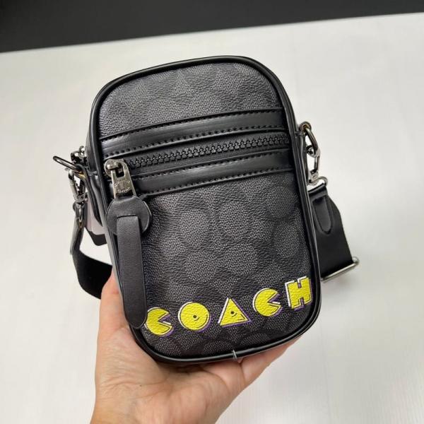 Coach  Terrain  Crossbody  Black  Yellow  Unisex  Sling  Bag  With  Dust  Bag  (2020  Black  Yellow)