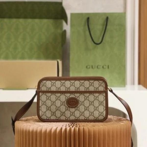 Gucci  Mini  GG  Canvas  Brown  Bag  With  Double  OG  Box  And  Dust  Bag  658572