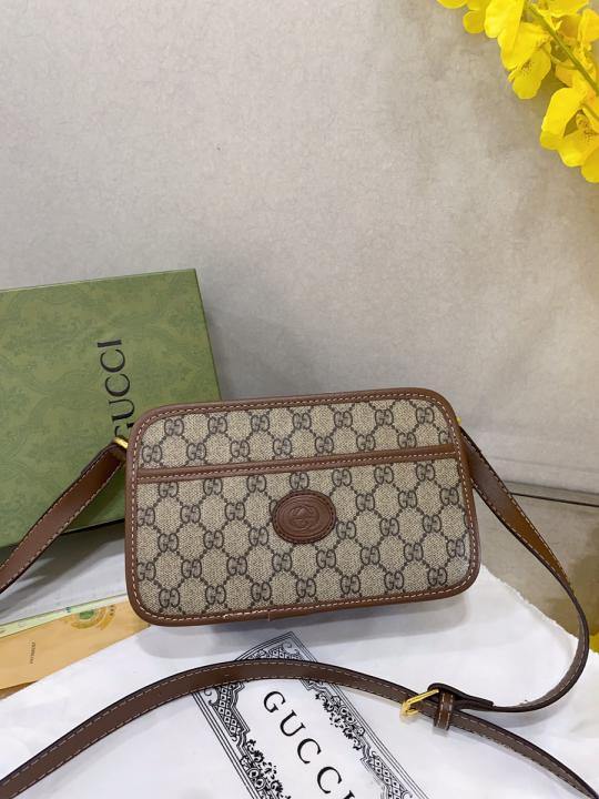 Gucci  Mini  GG  Canvas  Brown  Bag  With  Double  OG  Box  And  Dust  Bag  658572