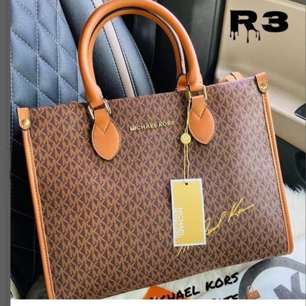 Michael  kors  signature  tote  bag  with  dust  bag  (10288 coffe brown)