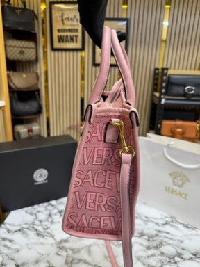 VERSACE LA MEDUSA HAND BAG WITH BOX AND DUST BAG INCLUDING CARRY BAG (PINK)