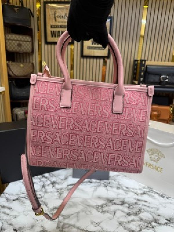 VERSACE LA MEDUSA HAND BAG WITH BOX AND DUST BAG INCLUDING CARRY BAG (PINK)