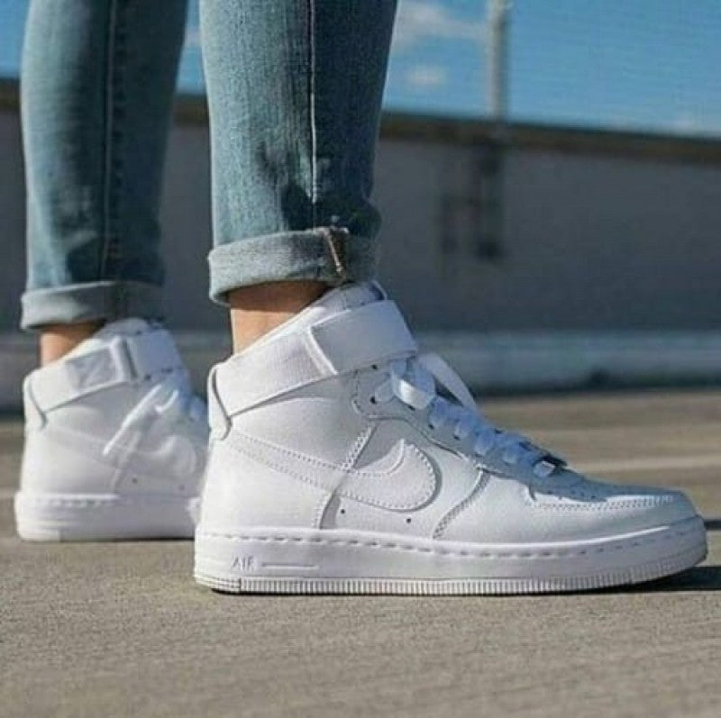 . Airforce long mid leather white