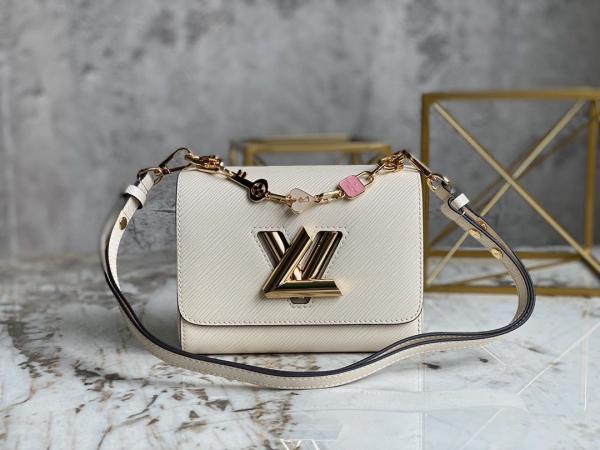 Louis  vuitton  twist  MM  shoulder  bag  with  og  double  box