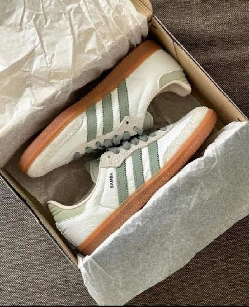 Adida s Samba Silver Green Putty men s fix