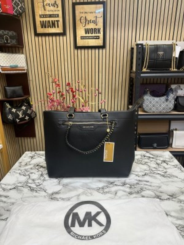 Michael  Kors Slater Large Tote Shoulder Bag Signature (Full Black)