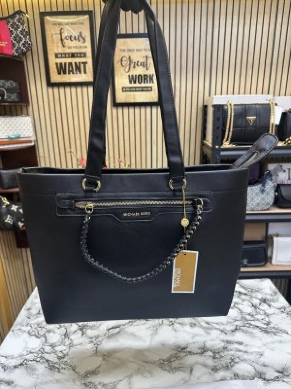 Michael  Kors Slater Large Tote Shoulder Bag Signature (Full Black)
