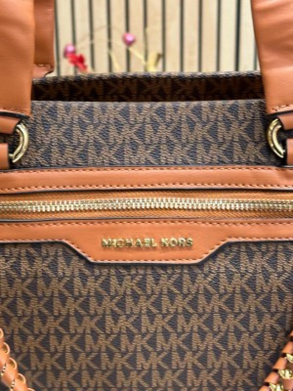 Michael  Kors Slater Large Tote Shoulder Bag Signature (Coffee Brown)