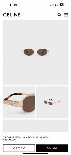 Celine 1006 Gold Brown