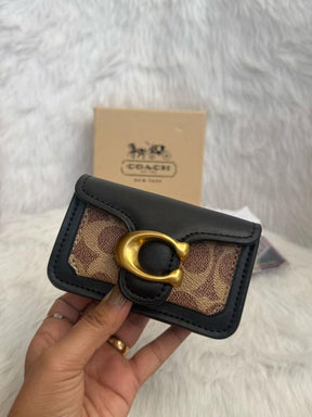 Coach  Tabby  12  Black  Monogram  Mini  With  Original  Box  (6806  Black  Canvas)