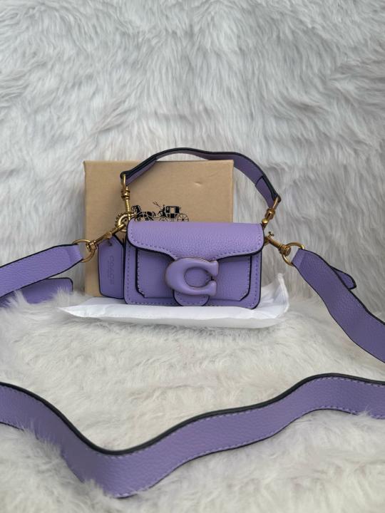 Coach  Tabby  12  Purple  Monogram  Mini  With  Original  Box  (6806  Purple)