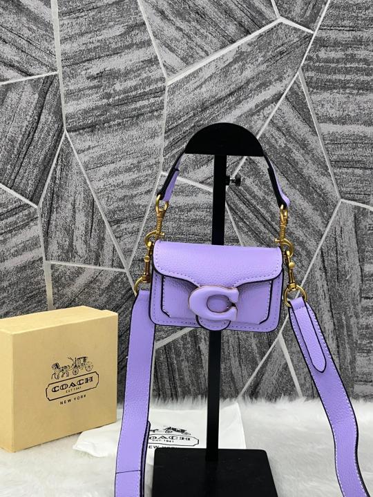 Coach  Tabby  12  Purple  Monogram  Mini  With  Original  Box  (6806  Purple)
