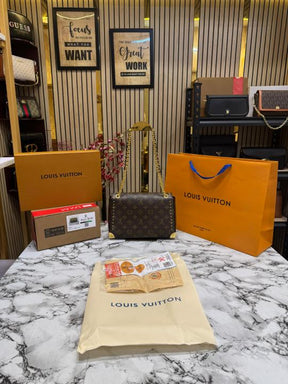 Louis  Vuitton Petite Melle Bag With Double Og Box And Dust Bag Including Carry Bag (brown)