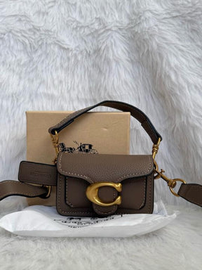 Coach  Tabby  12  Brown  Monogram  Mini  With  Original  Box  (6806  Black  Brown)