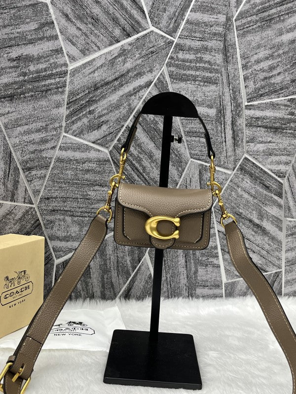Coach  Tabby  12  Brown  Monogram  Mini  With  Original  Box  (6806  Black  Brown)