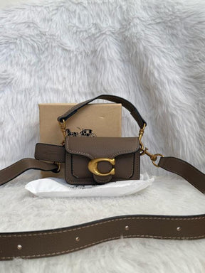 Coach  Tabby  12  Brown  Monogram  Mini  With  Original  Box  (6806  Black  Brown)