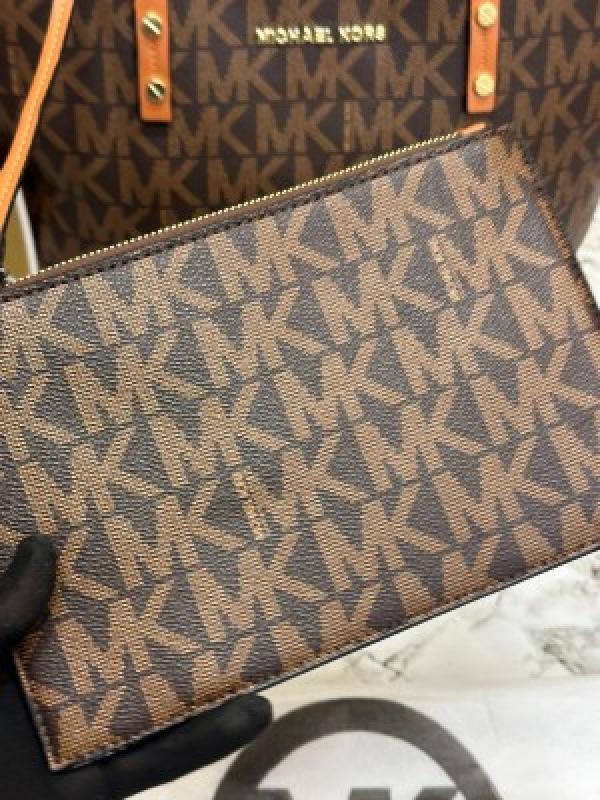 MICHAEL  KORS JET SET TRAVEL BIG MK TOTE BAG WITH WALLET AND DUST BAG (BROWN) 2003