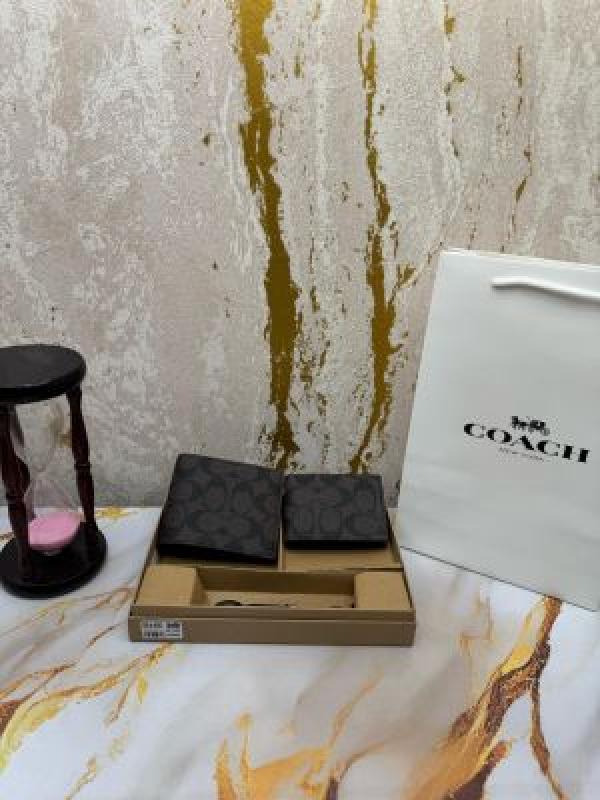 COACH  SIGNATURE  CC  MONOGRAM  WALLET  COMBO  WITH  BOX  AND  CARRYBAG