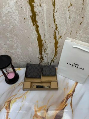 COACH  SIGNATURE  CC  MONOGRAM  WALLET  COMBO  WITH  BOX  AND  CARRYBAG
