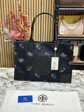 Tory  burch  ella  floral  printed  nylon  tote