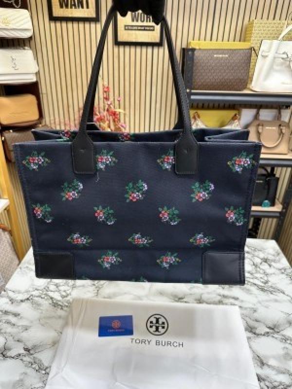 Tory  burch  ella  floral  printed  nylon  tote