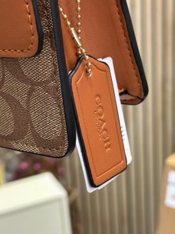 Coach  Eliza  Flap  Crossbody  Bag  With  Double  Og  Box  And  Dust  Bag  (Brown)