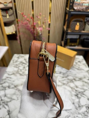 MICHAEL  KORS JET SET CAMERA CROSSBODY WITH SLING WITH OG BOX AND DUST BAG (FULL BROWN)