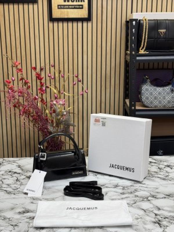 Jacquemus   Le Chiquito Long Boucle Top Handle With Box And Dust Bag (Black)