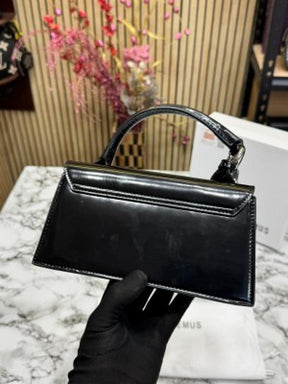 Jacquemus   Le Chiquito Long Boucle Top Handle With Box And Dust Bag (Black)