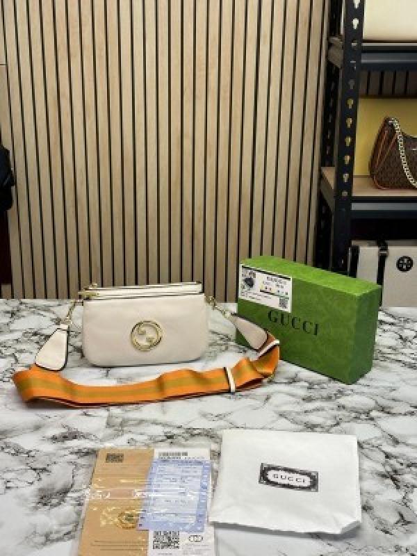 GUCC  I BLONDIE POCHETTE WITH OG BOX AND DUST BAG (WHITE) (S16)
