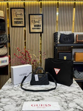 Guess Manhattan Shoulder Bag With Box And Dust Bag Including CarryBag (C2) (black)